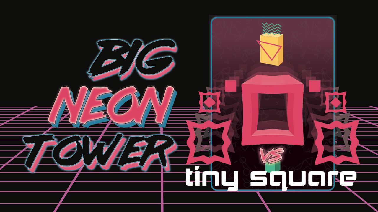 Big NEON Tower VS Tiny Square